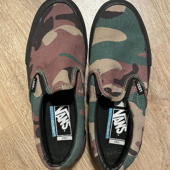 Vans Shoes - Vans Slip-On Pro Camo Black UltraCush HD Sneakers Women’s 7